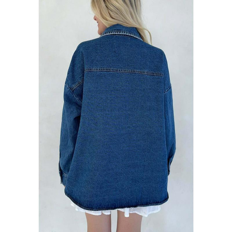 Harley Stitch Detail Denim Shacket