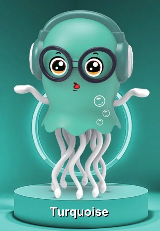 Electric Dancing Squid Toy Crawling Dancing Automatic Obstacle Avoidance Octopus Sensor Toy with LED Lights & Music