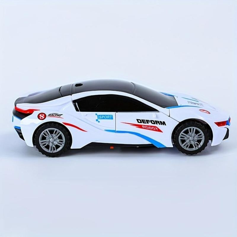 Automatic Deformation Robot Stunt Car Toy, 1 Count Transform Car Toy, Automatic Universal Avoid Obstacles Car Toy with Lights and Music, Birthday Gift, Toys for Boys