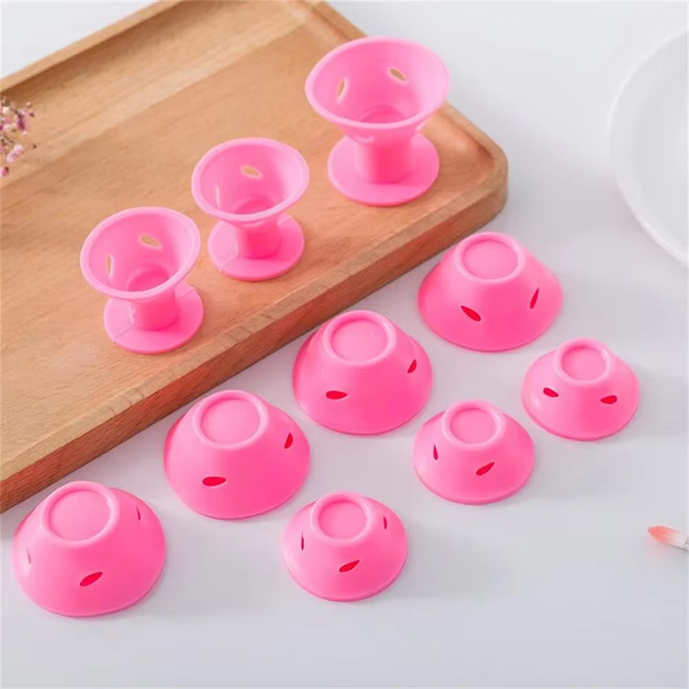 10Pcs Heatless Hair Curlers No Heat Hair Rollers Soft Silicone Curls Sleeping Lazy Curling Rods Wave Formers Hair Styling Tools
