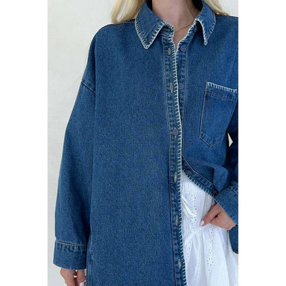 Harley Stitch Detail Denim Shacket