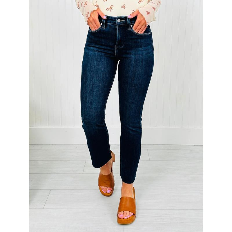 Feeling Fall Cropped Straight Tummy Control Jeans
