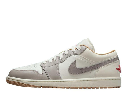 Nike Air Jordan 1 Low Hemp Sail College Grey 553558-169 Men'S Shoes NEW Athletic Sneakers