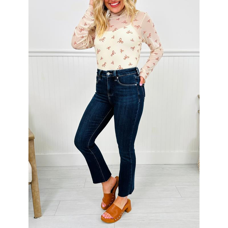 Feeling Fall Cropped Straight Tummy Control Jeans