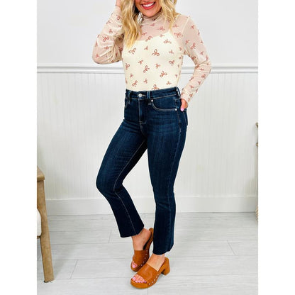 Feeling Fall Cropped Straight Tummy Control Jeans
