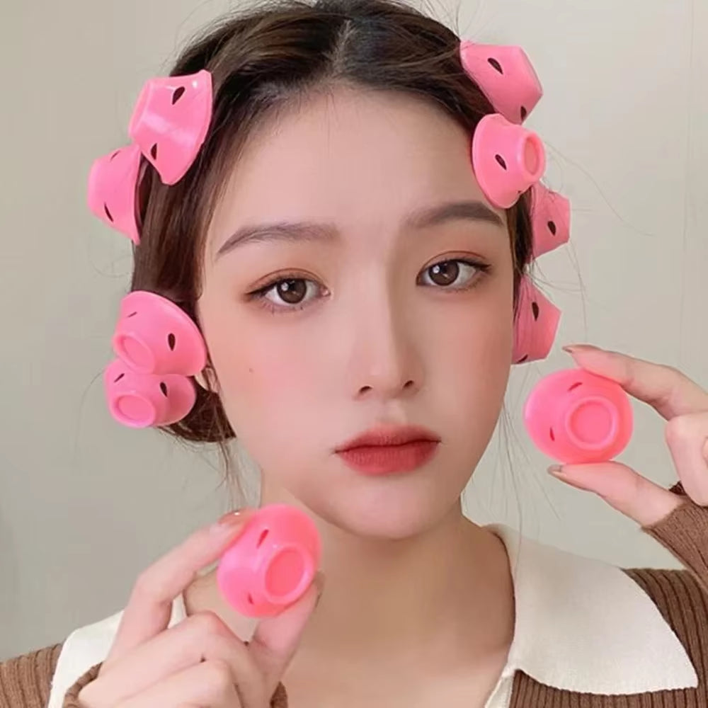 10Pcs Heatless Hair Curlers No Heat Hair Rollers Soft Silicone Curls Sleeping Lazy Curling Rods Wave Formers Hair Styling Tools