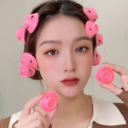 10Pcs Heatless Hair Curlers No Heat Hair Rollers Soft Silicone Curls Sleeping Lazy Curling Rods Wave Formers Hair Styling Tools