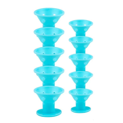 10Pcs Heatless Hair Curlers No Heat Hair Rollers Soft Silicone Curls Sleeping Lazy Curling Rods Wave Formers Hair Styling Tools