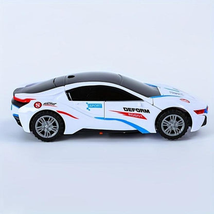 Automatic Deformation Robot Stunt Car Toy, 1 Count Transform Car Toy, Automatic Universal Avoid Obstacles Car Toy with Lights and Music, Birthday Gift, Toys for Boys